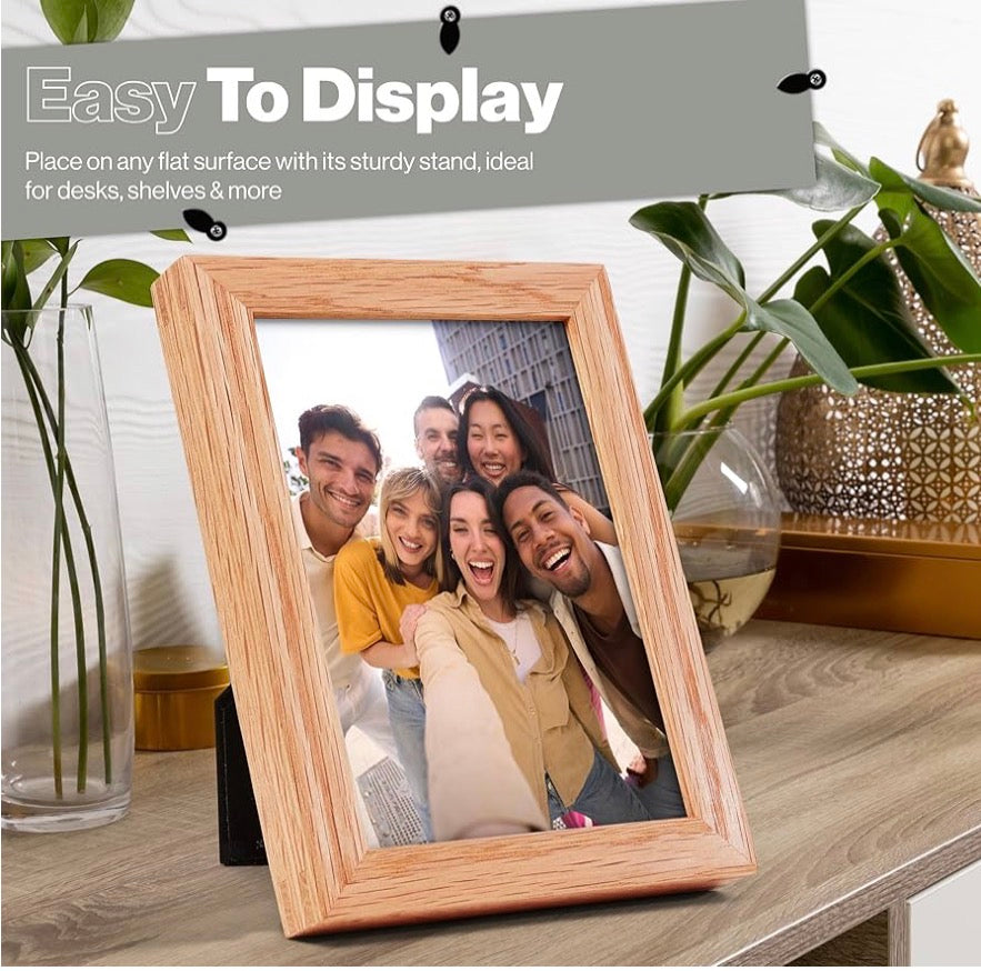Solid Oak Natural Hardwood Picture Frames ( Frametigo)4"x6" 10x15cm