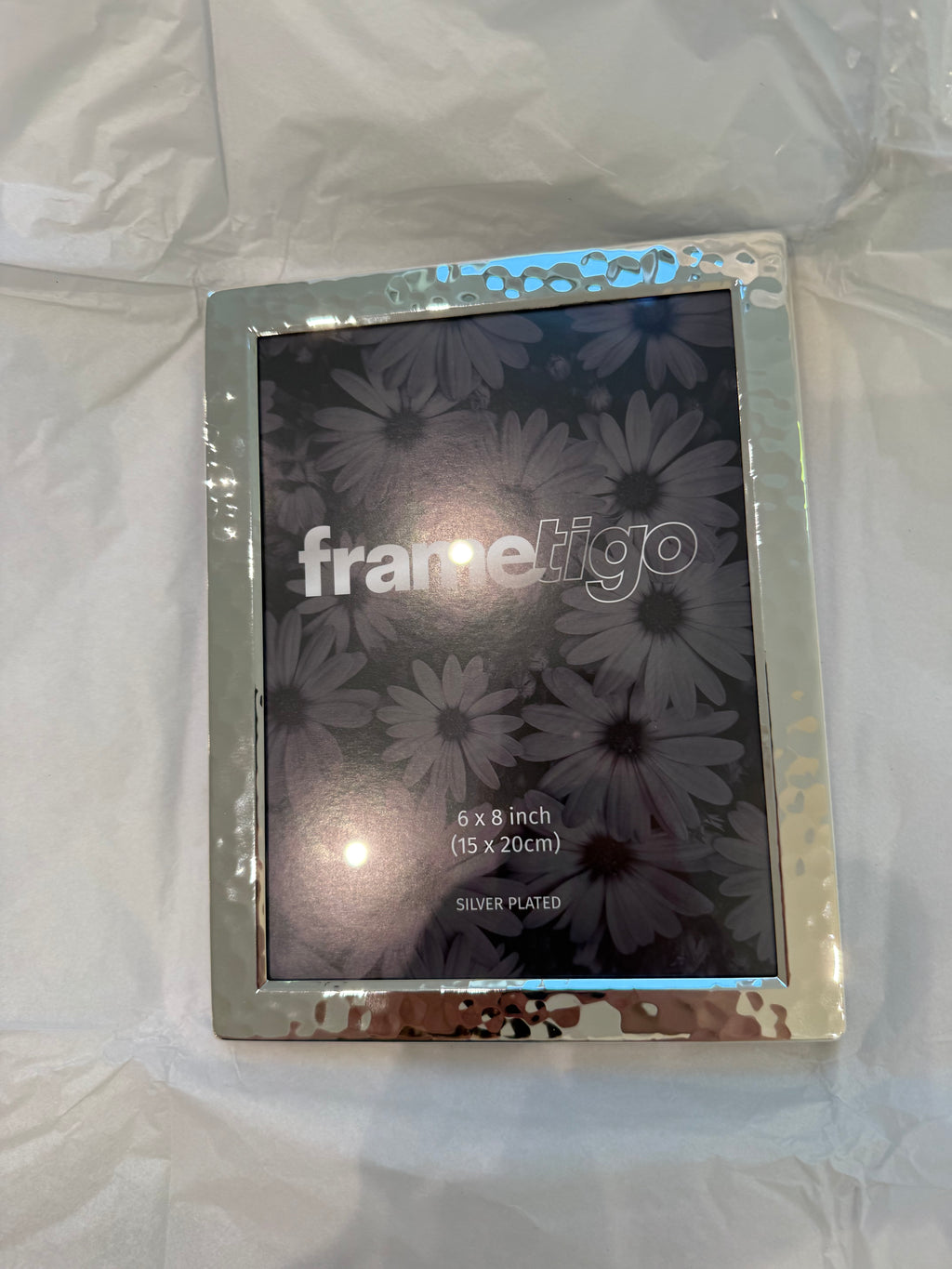 Silver Plated Hammered Picture Frame (Frametigo) 6” x8” 15x20cm