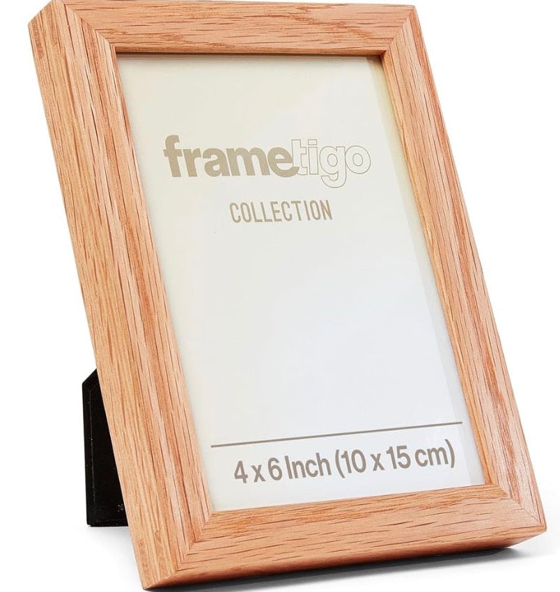 Solid Oak Natural Hardwood Picture Frames ( Frametigo)4"x6" 10x15cm