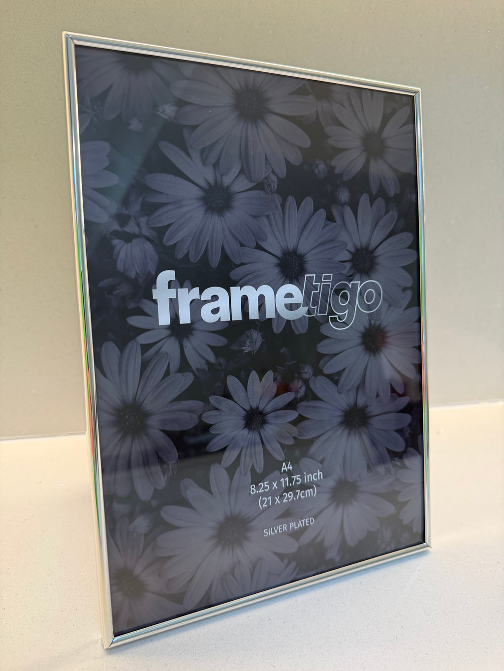 Silver Plated Thin Edge PictureFrame (Frametigo) A4/8.25"x11.75"