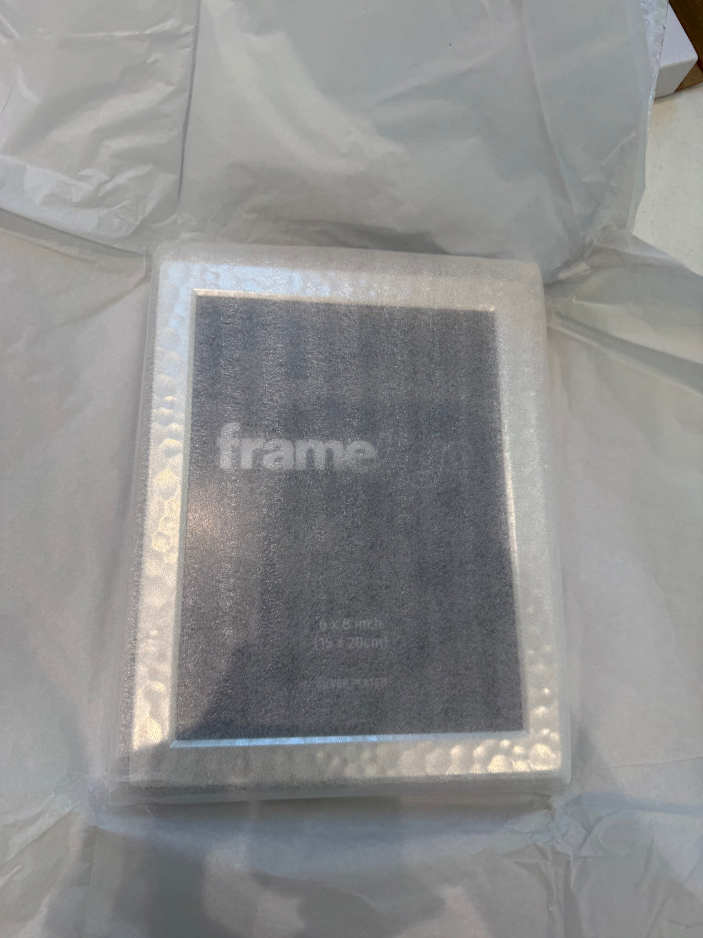 Silver Plated Hammered Picture Frame (Frametigo) 6” x8” 15x20cm