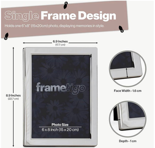 Luxury Silver Plated Picture Frames (Frametigo) 6”x8” 15x20cm