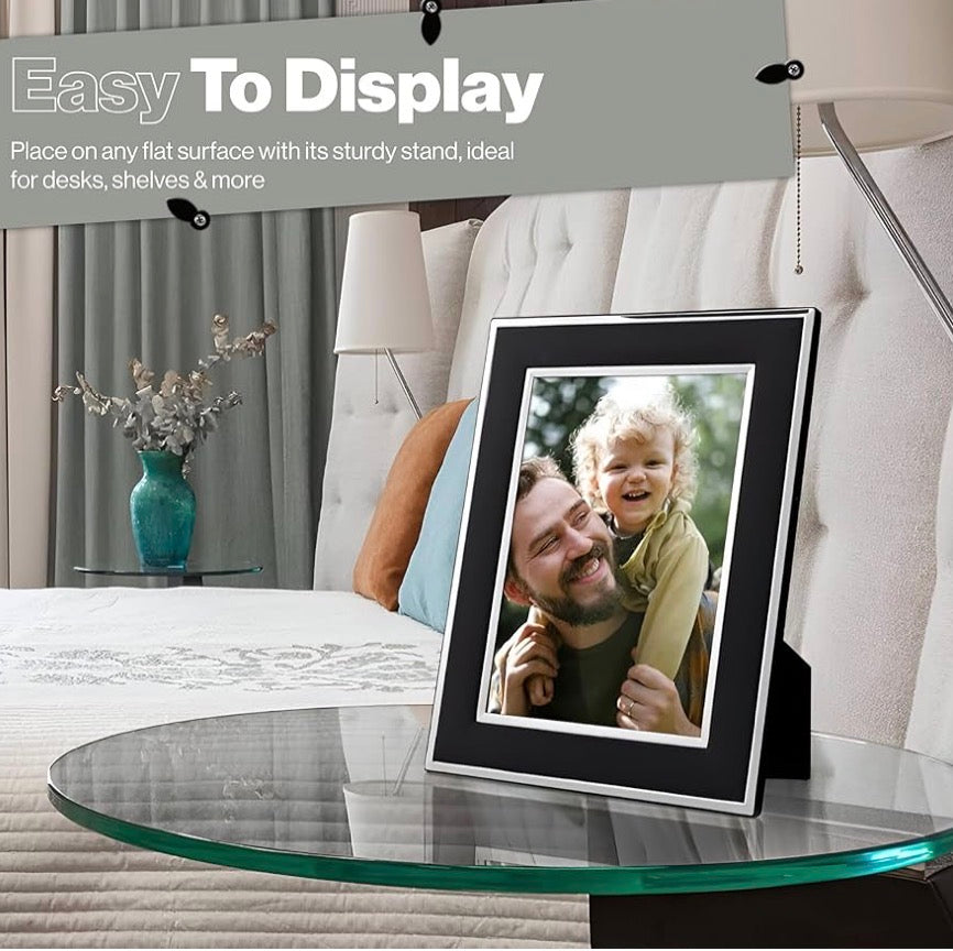 Silver Plated Black Picture Frame (Frametigo) 8"x10" 20x25cm