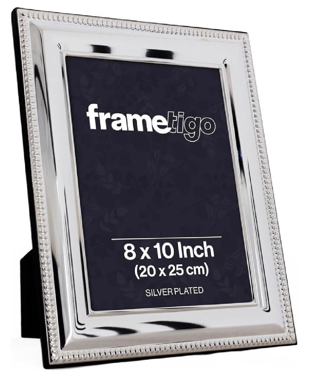Luxury Silver Plated Bead Photo Frame (Frametigo) 8x10” 20x25cm